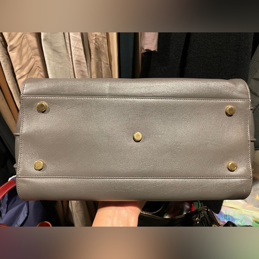 SAINT LAURENT Small Sac de Jour Bag Light Gray Leather - Picture 12 of 12